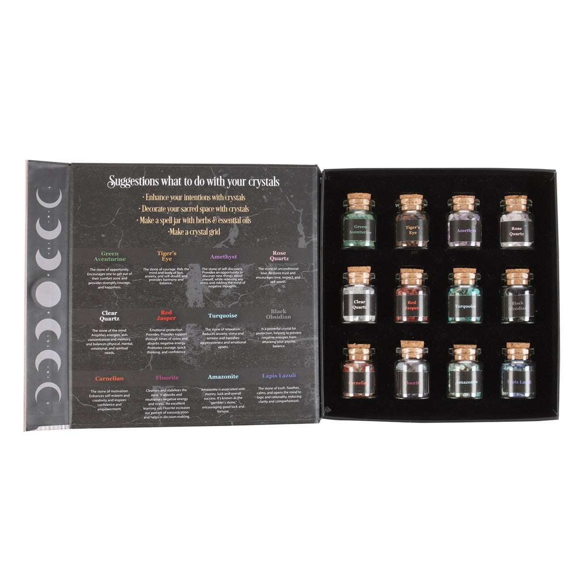 Crystals for Spells Crystal Chip Bottle Gift Set Gothic Alternative Emo Punk1