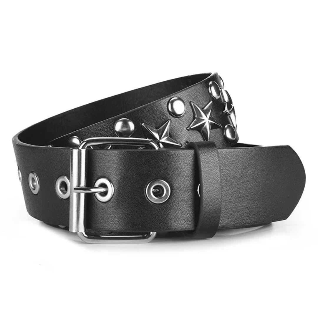 Star Alternative Gothic Punk Rock Skater Grunge Occult Metal Mosher Stud Belt3