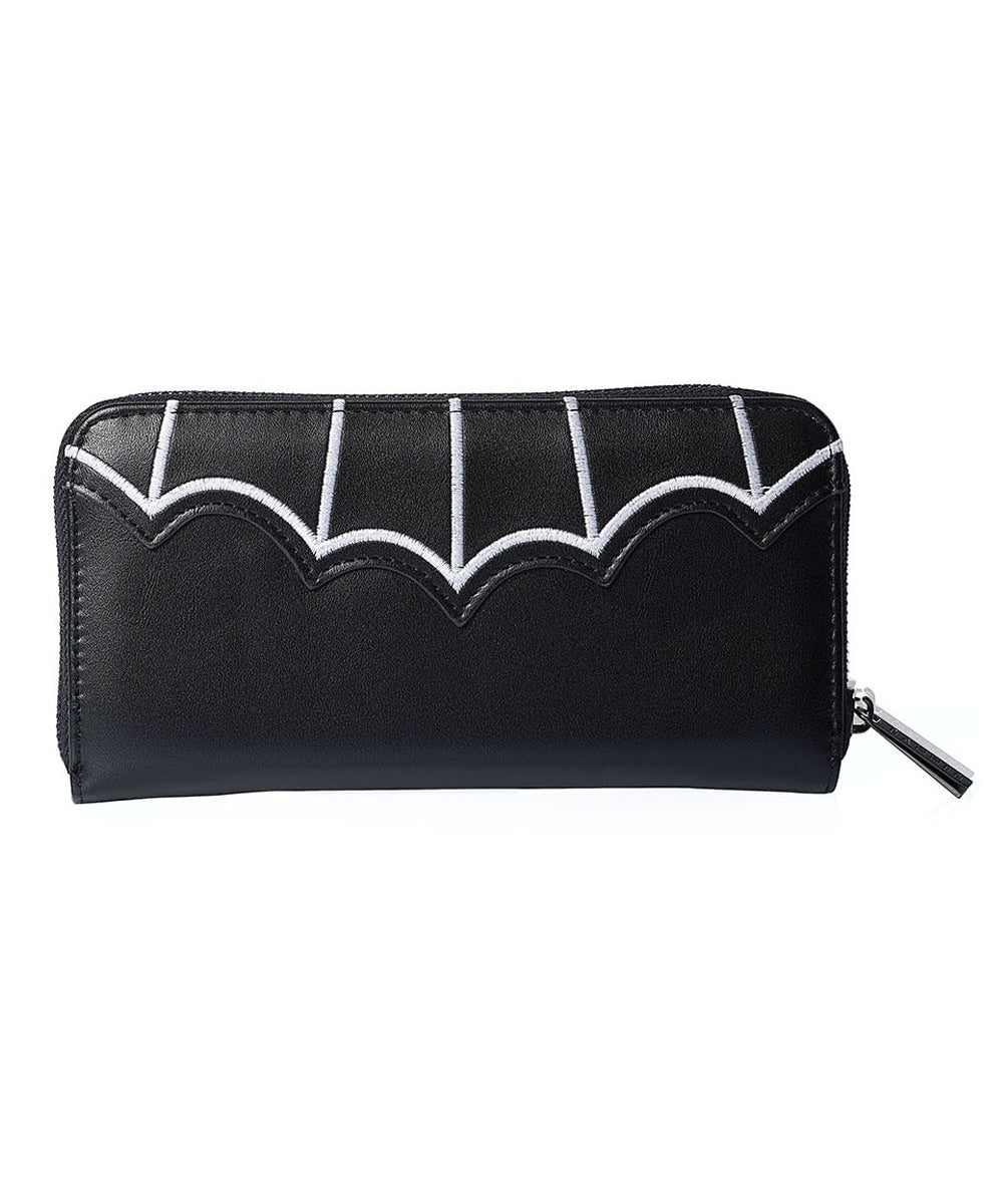 Banned Apparel White Salem Bat Wallet Purse1