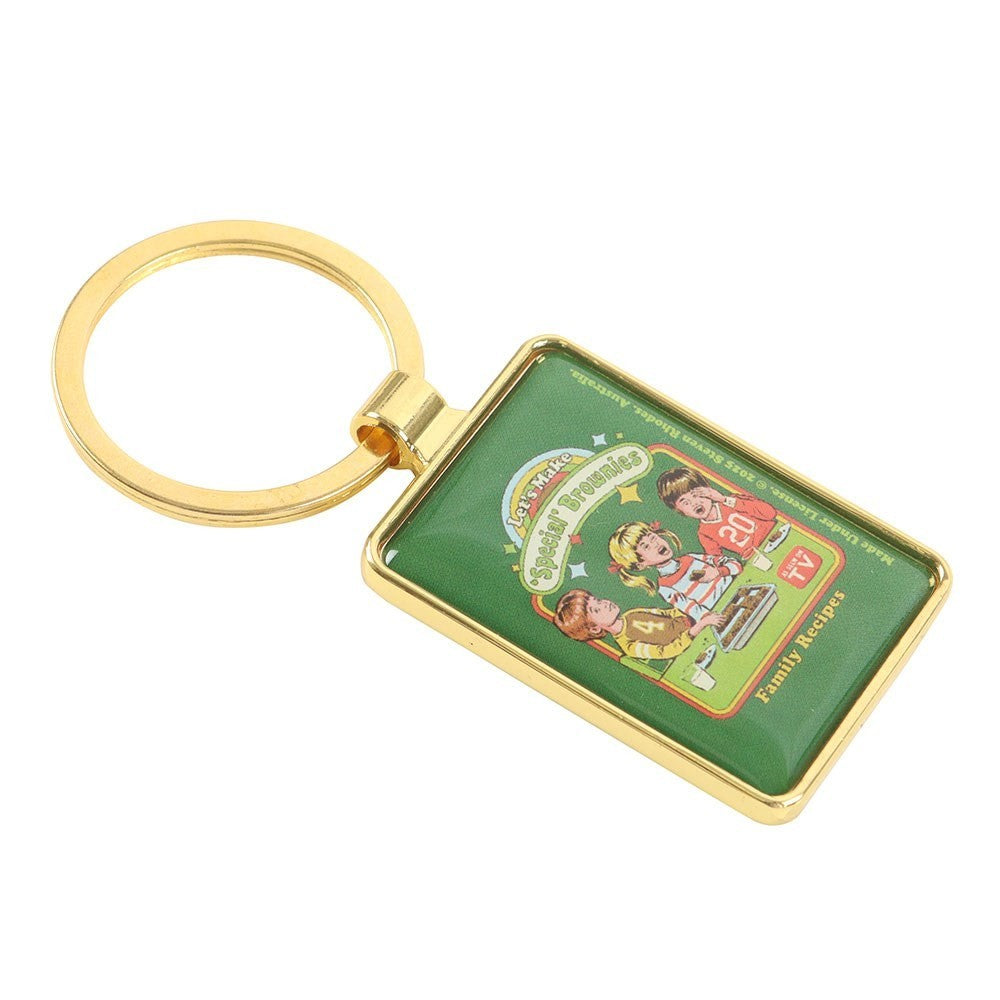 Steven Rhodes Lets Make Brownies Occult Emo Punk Alt Art Keyring Chain Accessory2