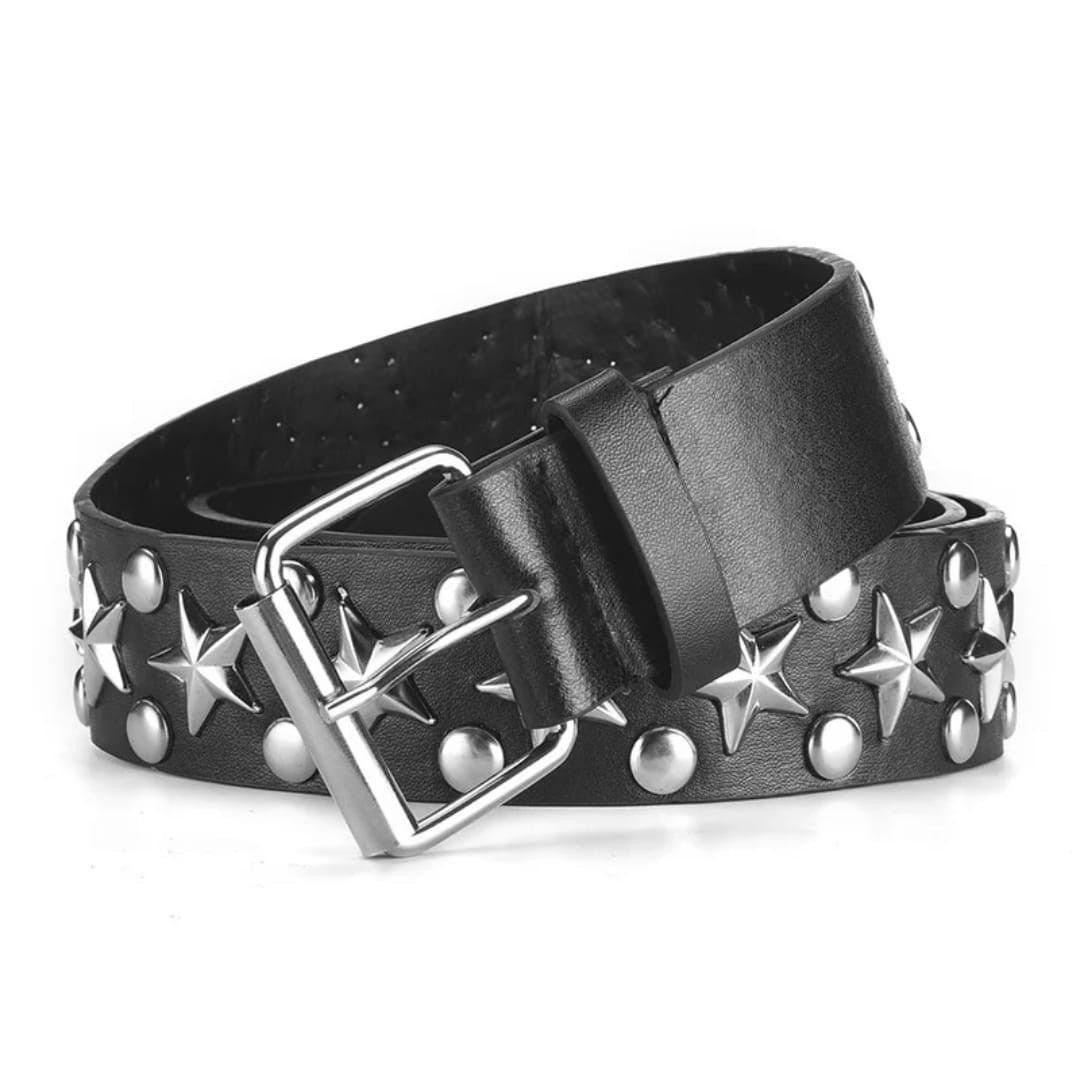 Star Alternative Gothic Punk Rock Skater Grunge Occult Metal Mosher Stud Belt1