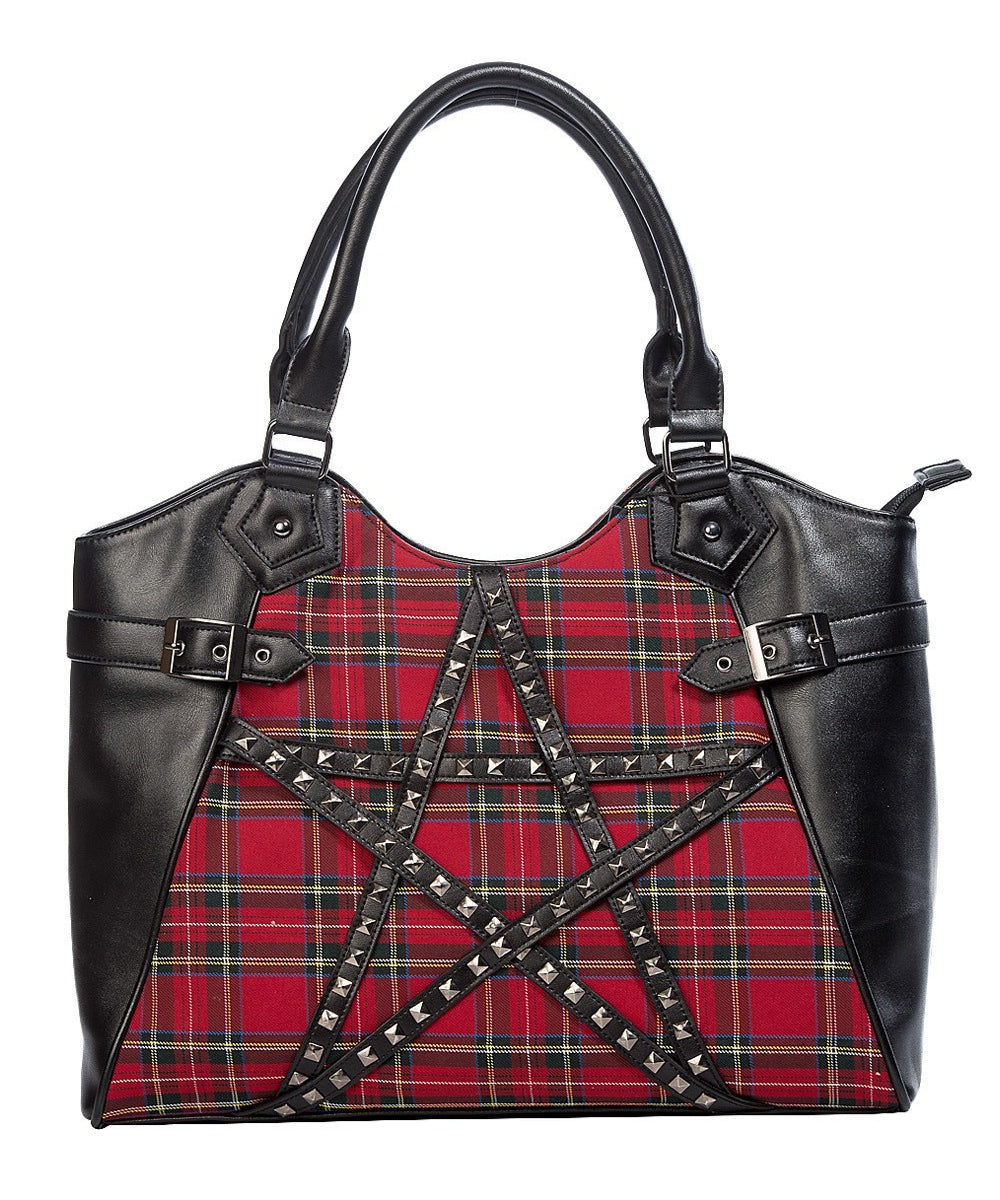 Banned Apparel Calling Of The Eclipse Pentagram Handbag Red Gothic Alternative0