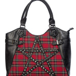 Banned Apparel Calling Of The Eclipse Pentagram Handbag Red Gothic Alternative0