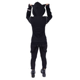 Bye Bye Kitty BKK Killer Black Gothic Cat Ear Zip Hoodie