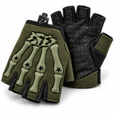 Green Jimskele Alternative Punk Emo Fingerless Gloves