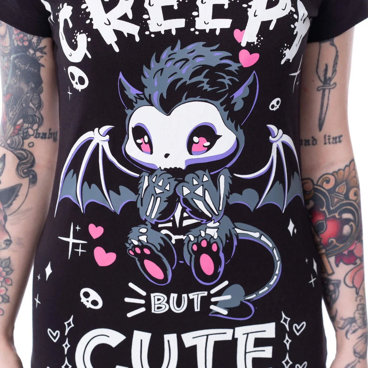 Cupcake Cult Creepy But Cute T-Shirt  Women's Alternative Goth Top Emo Punk