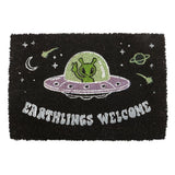 Earthlings Welcome Funny Alien Doormat