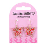 Flaming Butterfly Emo Punk Grunge Gothic Alt Cute Earrings