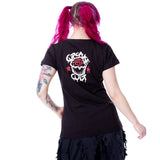 Cupcake Cult Psycho Bat T-Shirt Women's Alternative Goth Top Emo Punk