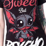 Cupcake Cult Psycho Bat T-Shirt Women's Alternative Goth Top Emo Punk