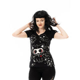 Cupcake Cult Phantom Kitty T-Shirt Women's Alternative Goth Top Emo Punk