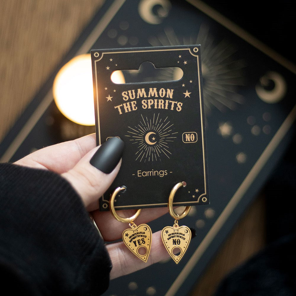 Talking Board Planchette Gold Emo Punk Occult Gothic Alt Cute Earrings