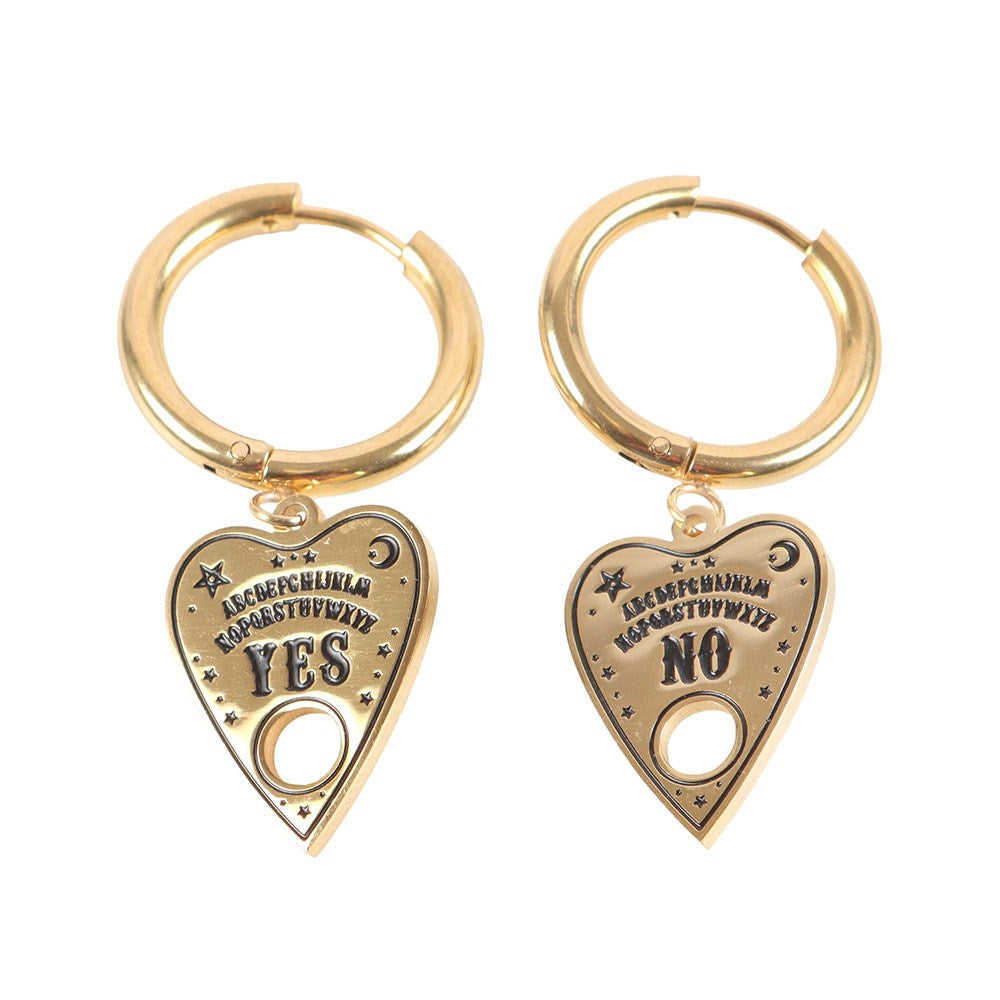 Talking Board Planchette Gold Emo Punk Occult Gothic Alt Cute Earrings