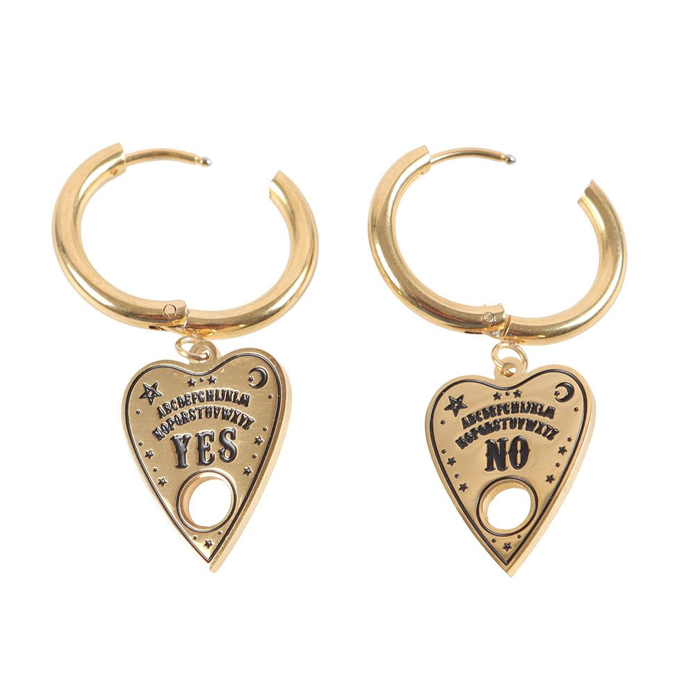 Talking Board Planchette Gold Emo Punk Occult Gothic Alt Cute Earrings