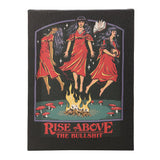 Rise Above The Bullsh*t Retro Funny Punk Goth Occult Canvas by Steven Rhodes