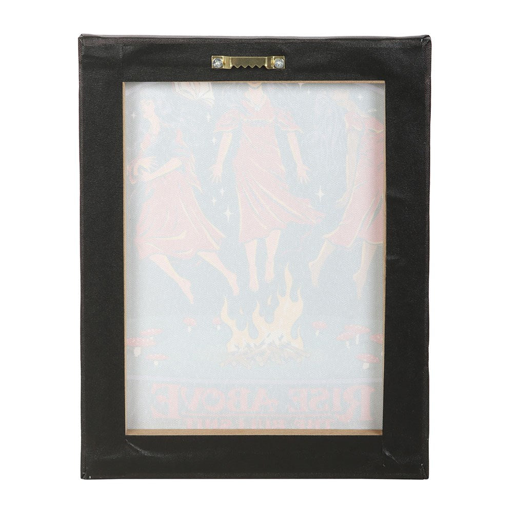 Rise Above The Bullsh*t Retro Funny Punk Goth Occult Canvas by Steven Rhodes