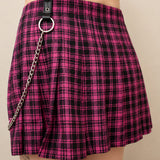 Hell Girl Pink Fuchsia Tartan Anarchy Skirt