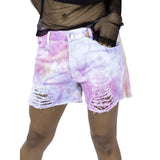 Vixxsin Iris Pastel Tie Dye Alternative Punk Shorts