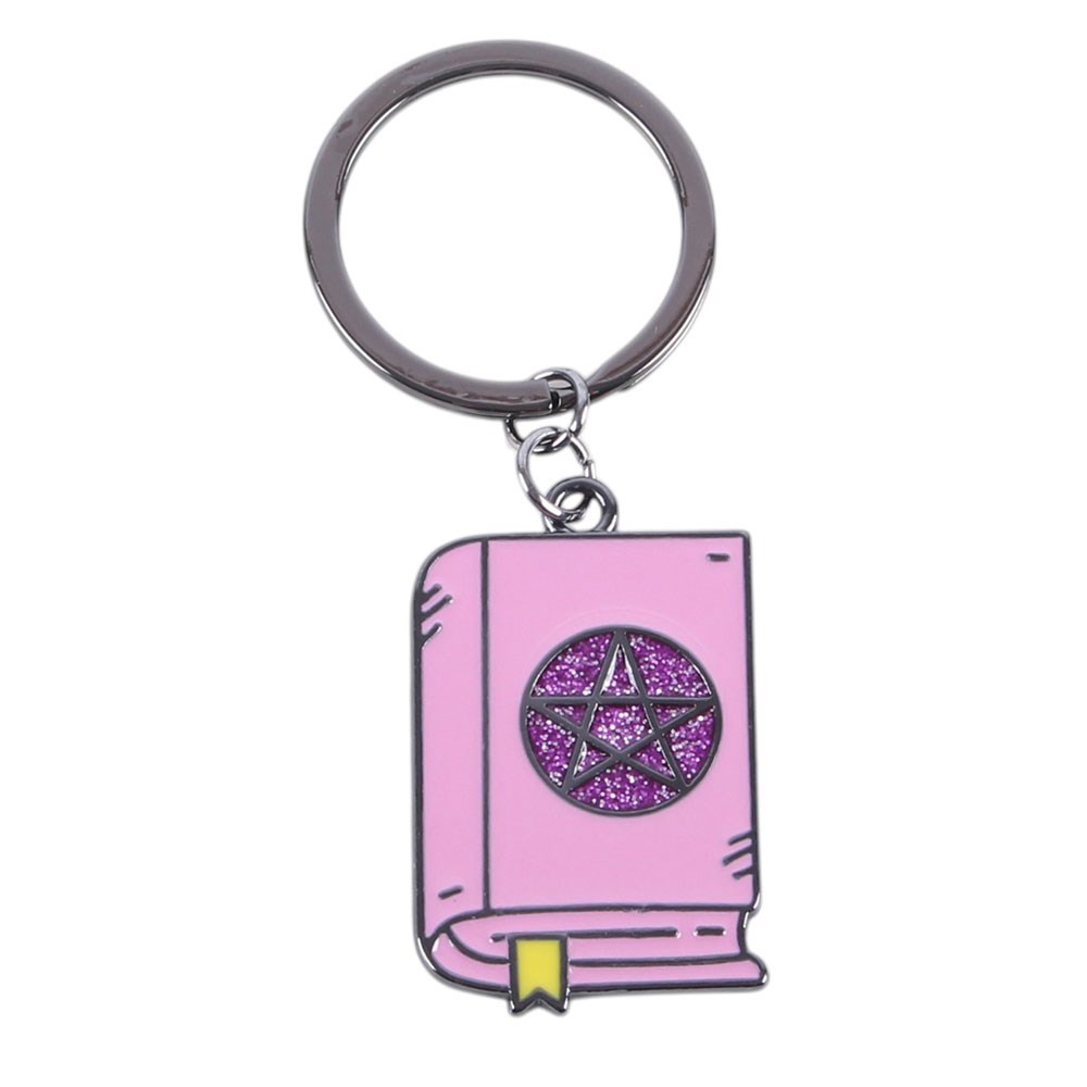 Pastel Book Of Spells Witch Occult Emo Punk Alt Art Keyring Chain Accessory