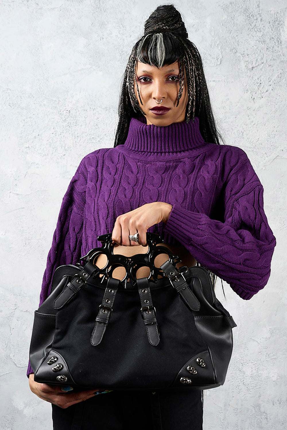 Banned Apparel Iron Halo Knuckle Alternative Hand Bag With Shoulder Strap