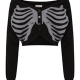 Banned Apparel Black & Grey Ligeia Knitted Cardigan