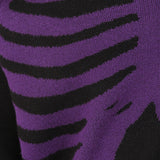 Banned Apparel Black & Purple Ligeia Knitted Cardigan
