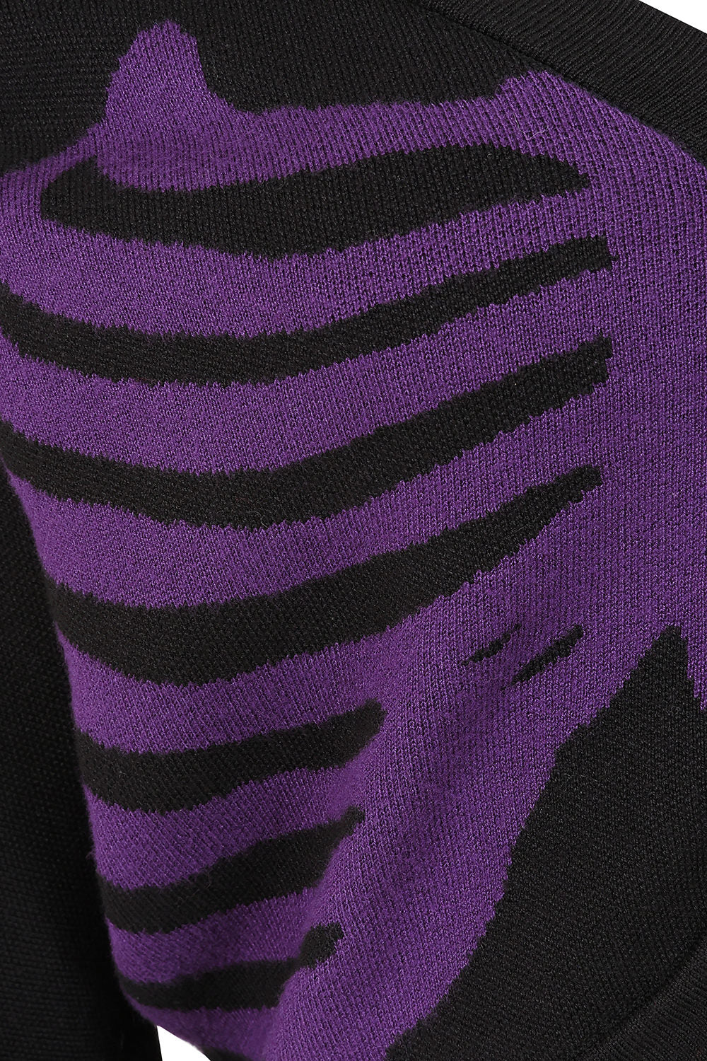 Banned Apparel Black & Purple Ligeia Knitted Cardigan