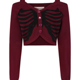 Banned Apparel Red & Black Ligeia Knitted Cardigan