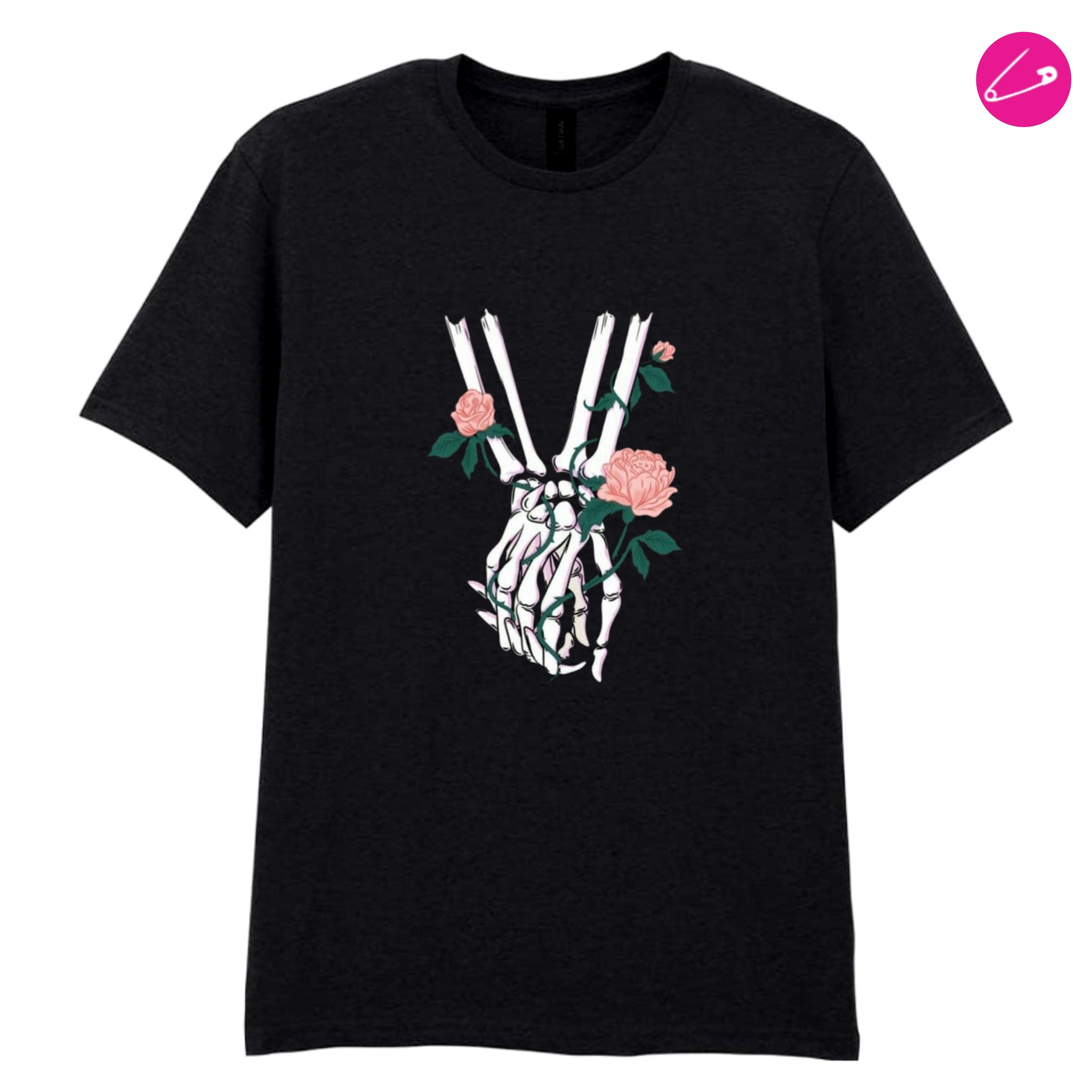 Entwined Alternative Gothic Punk Rock Grunge Occult Skeleton Metal Emo T-Shirt