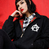 Punk'd Image Black White Anarchy Harrington Jacket