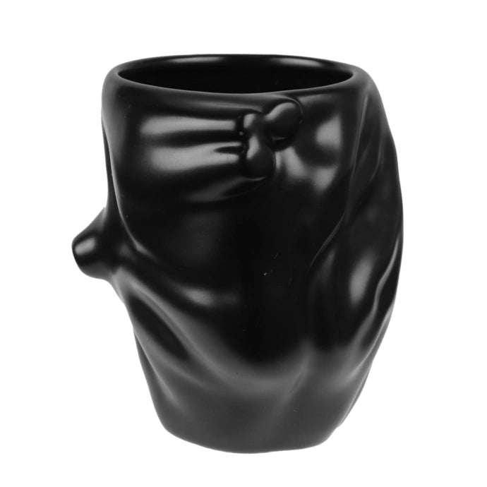Killstar Black Heart Sculpted Mug  Gothic Ceramic Coffee Cup  Dark Homeware