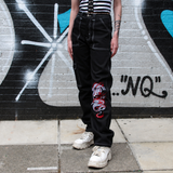 Punk'd Image Dragon Black Cargo Carpenter Jeans
