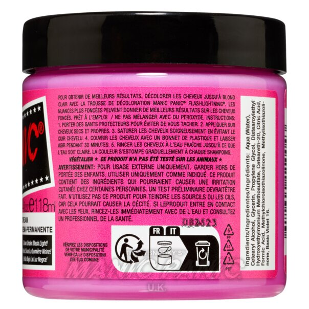 Manic Panic High Voltage Classic Gothic Punk Hair Colour Cotton Candy Pink 118ml