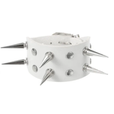 Ripley White Double Spike Studded Alternative Gothic Punk Rock Grunge Wristband