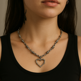 Silver Dexter Alternative Gothic Punk Rock Grunge Occult Skater Mosher Necklace