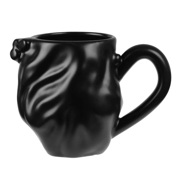 Killstar Black Heart Sculpted Mug  Gothic Ceramic Coffee Cup  Dark Homeware
