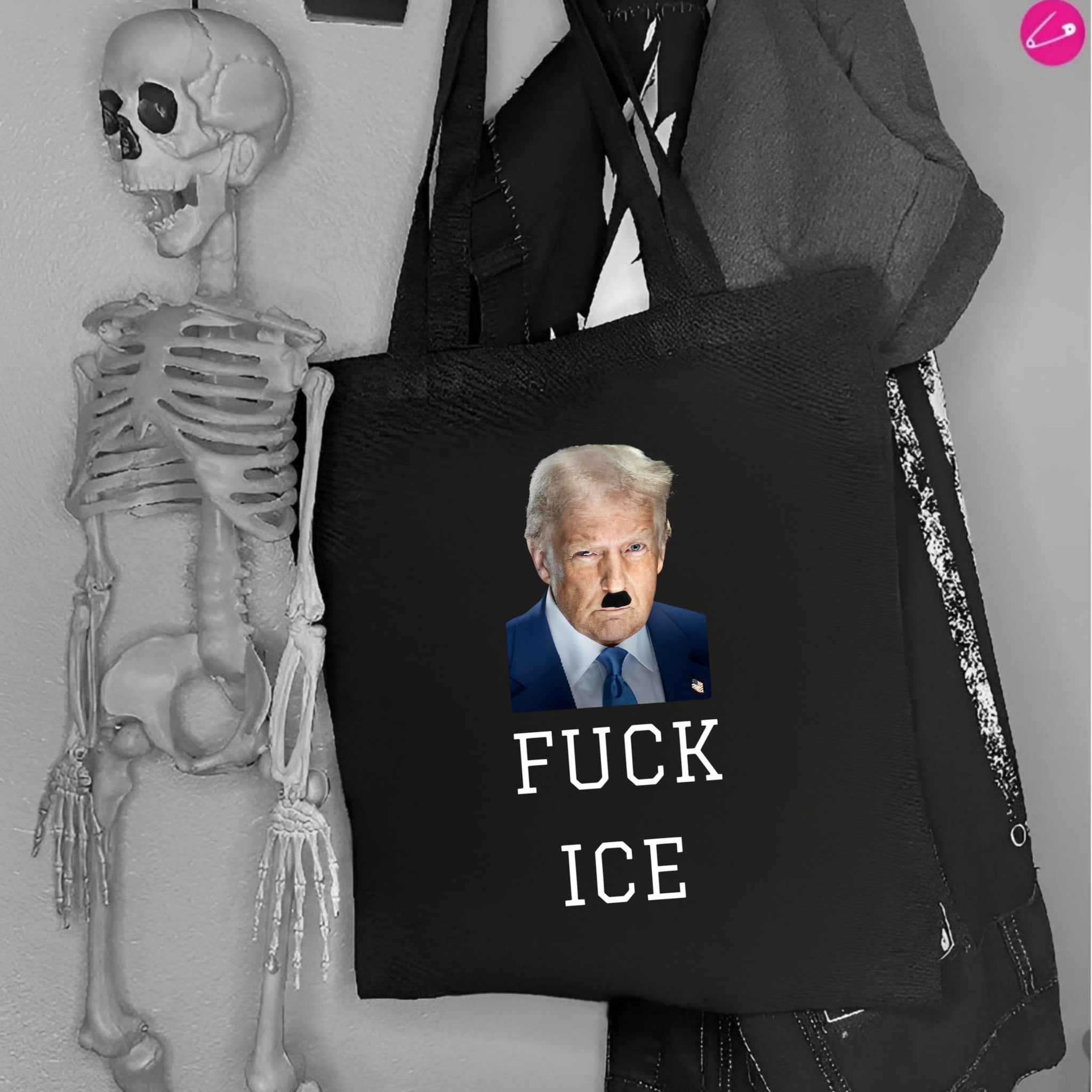 Trump Ice Ice Baby Black Tote Bag
