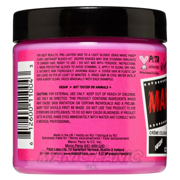 Manic Panic High Voltage Classic Gothic Punk Hair Colour Cotton Candy Pink 118ml