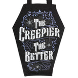 The Creepier The Better Coffin-Shaped Polycotton Tote Bag – Gothic Alternative Tote