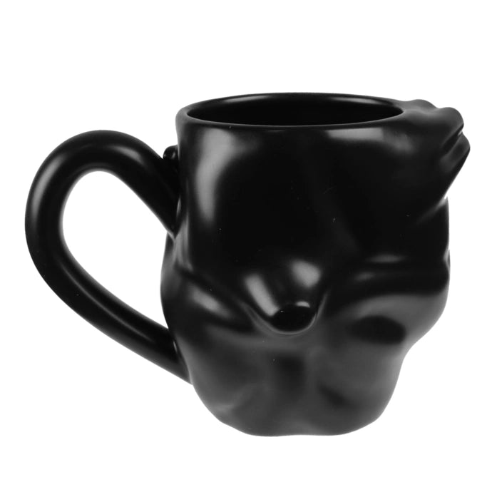 Killstar Black Heart Sculpted Mug  Gothic Ceramic Coffee Cup  Dark Homeware