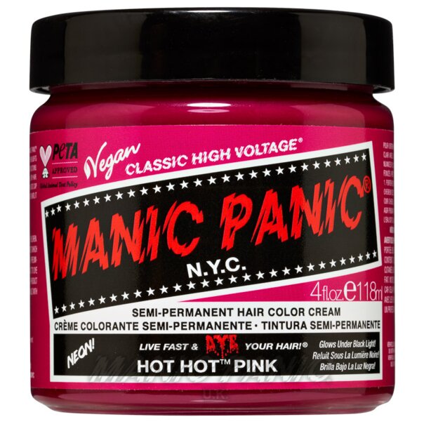 Manic Panic High Voltage Classic Gothic Punk Hair Colour Hot Hot Pink 118ml