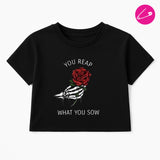 You Reap What You Sow Alternative Gothic Grunge Occult Skater Metal Emo Crop Top