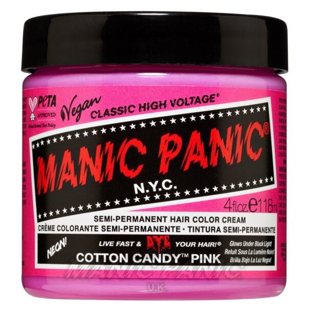 Manic Panic High Voltage Classic Gothic Punk Hair Colour Cotton Candy Pink 118ml