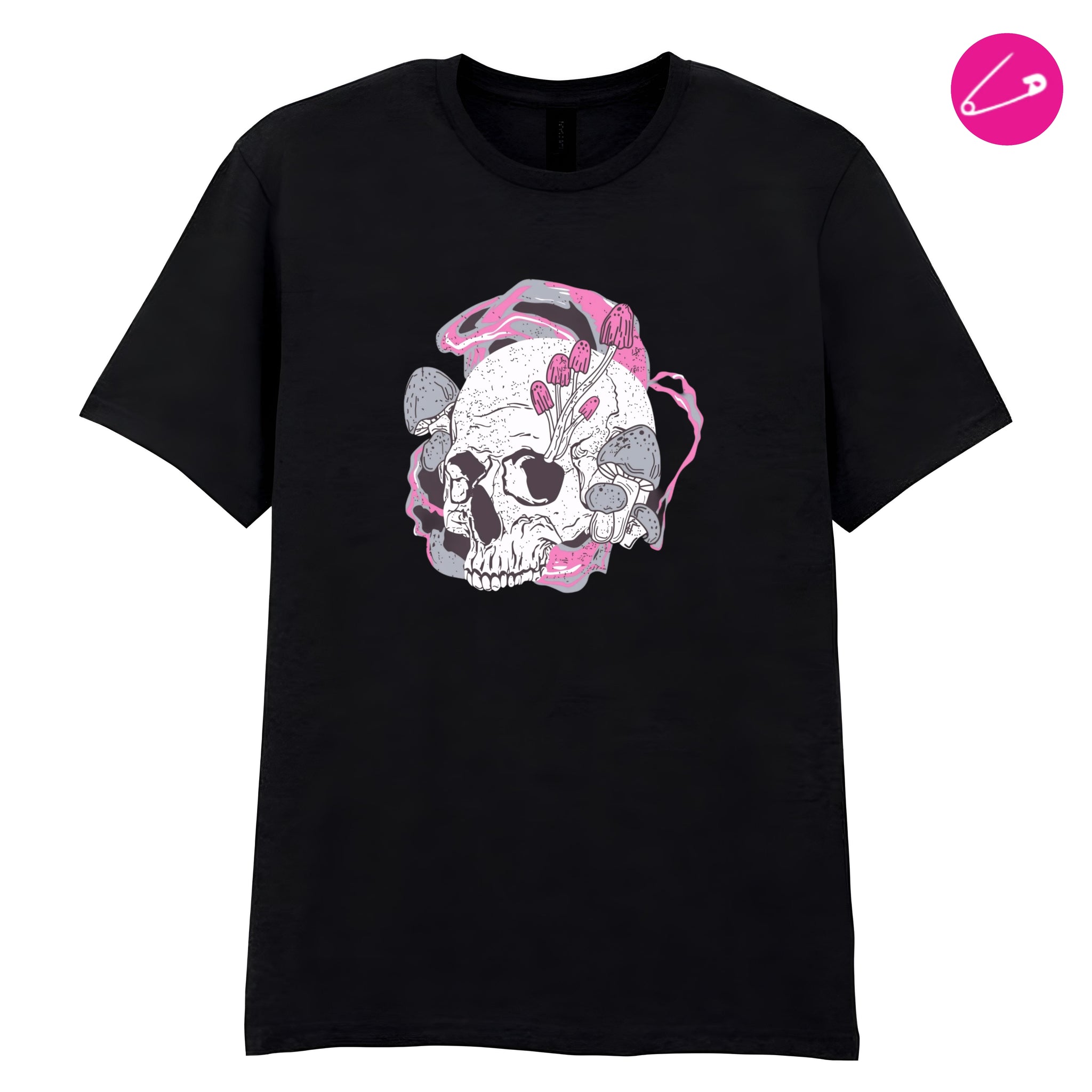 Skull Onyx Alternative Emo Gothic Grunge Rock Punk Black Short Sleeve T-Shirt
