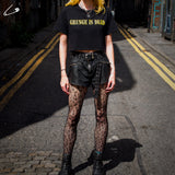 Grunge Is Dead Alternative Gothic Punk Rock Metal Skater Occult Mosher Crop Top
