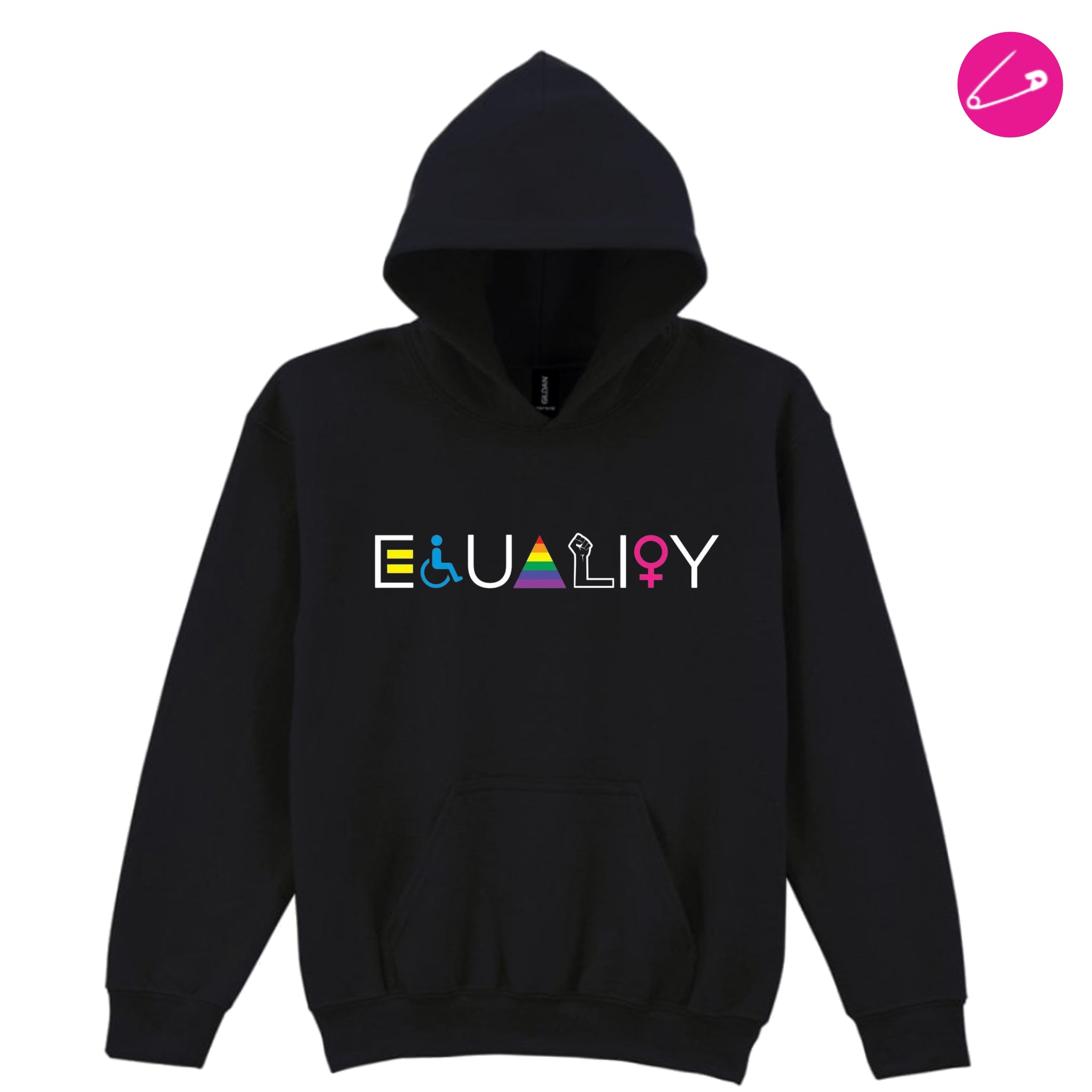 Equality Alternative Gothic Punk Rock Skater Love Pride LGBTQIA+ Pullover Hoodie