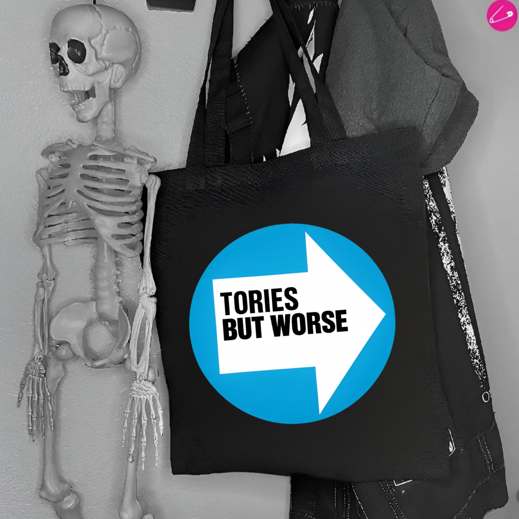 Tories But Worse Black Tote Bag