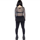Poizen Industries Sabrina Harness Occult Black PVC Adjustable Body Harness