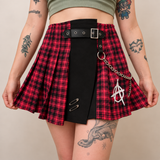 Hell Girl Pink Fuchsia Tartan Anarchy Skirt