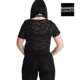 Banned Apparel Prayers Mesh Top Gothic Punk Alternative Skater Emo Grunge